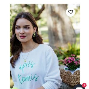 Runway Athletics “Apres Tennis” Old Money Chunky Knit Crew Sweater